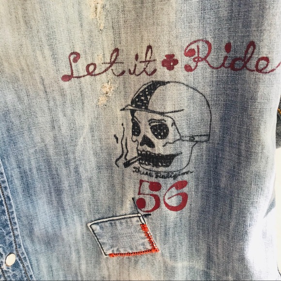 Tru Religion Sean On The Road Denim Shirt XL - Picture 7 of 8